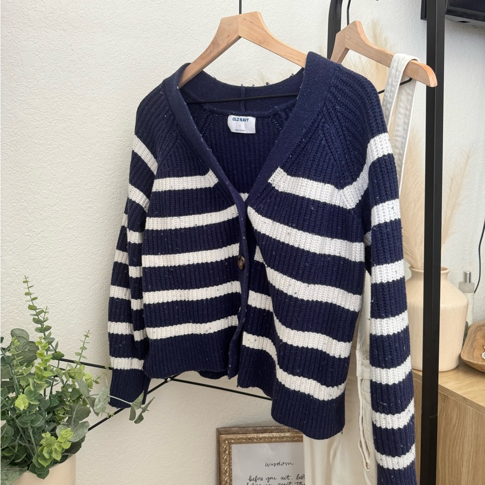 Striped Cardigan Sweater